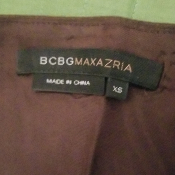 BCBGMaxAzria Olive and Beige Artistic Midi Dress - Picture 3 of 4